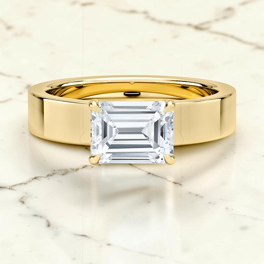 Paige East-West Solitaire Ring in 14K Yellow Gold