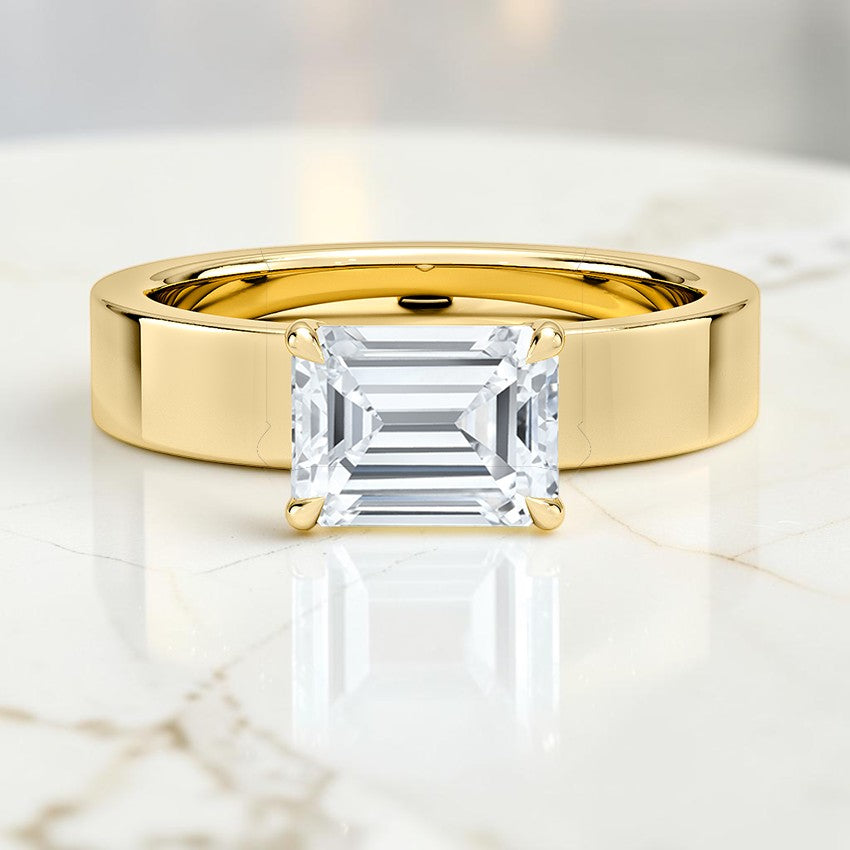 Paige East-West Solitaire Ring in 14K Yellow Gold
