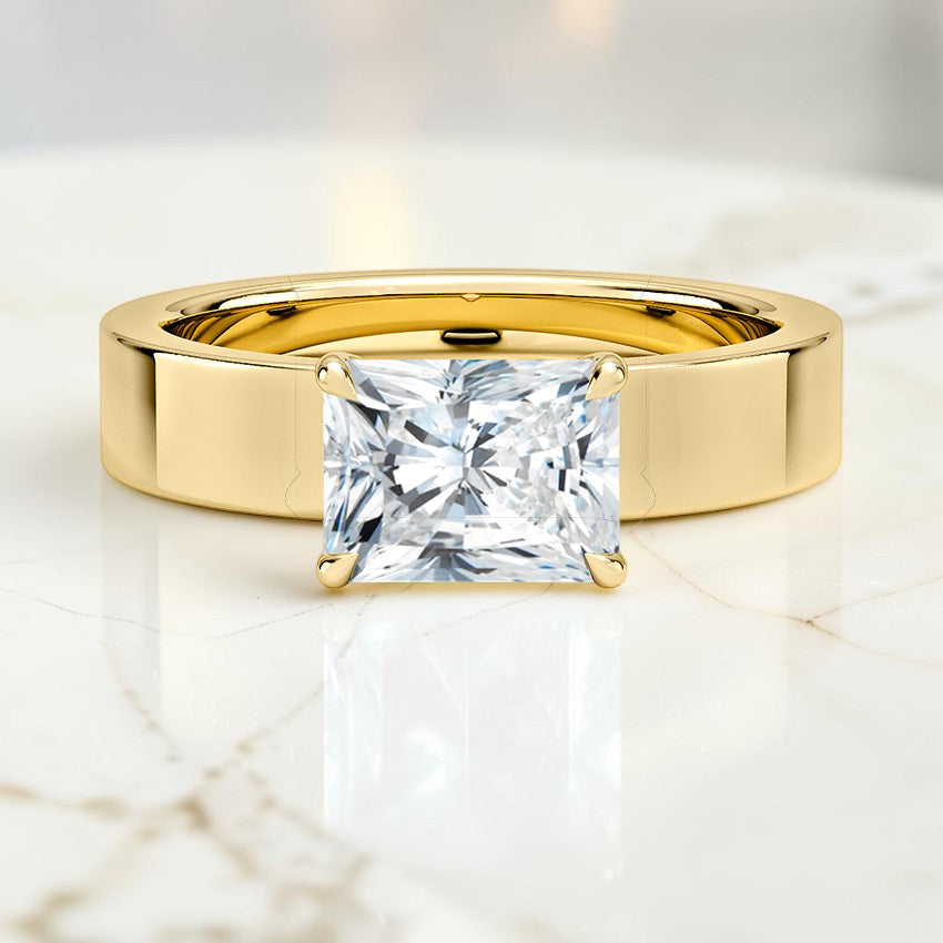 Paige East-West Solitaire Ring in 14K Yellow Gold