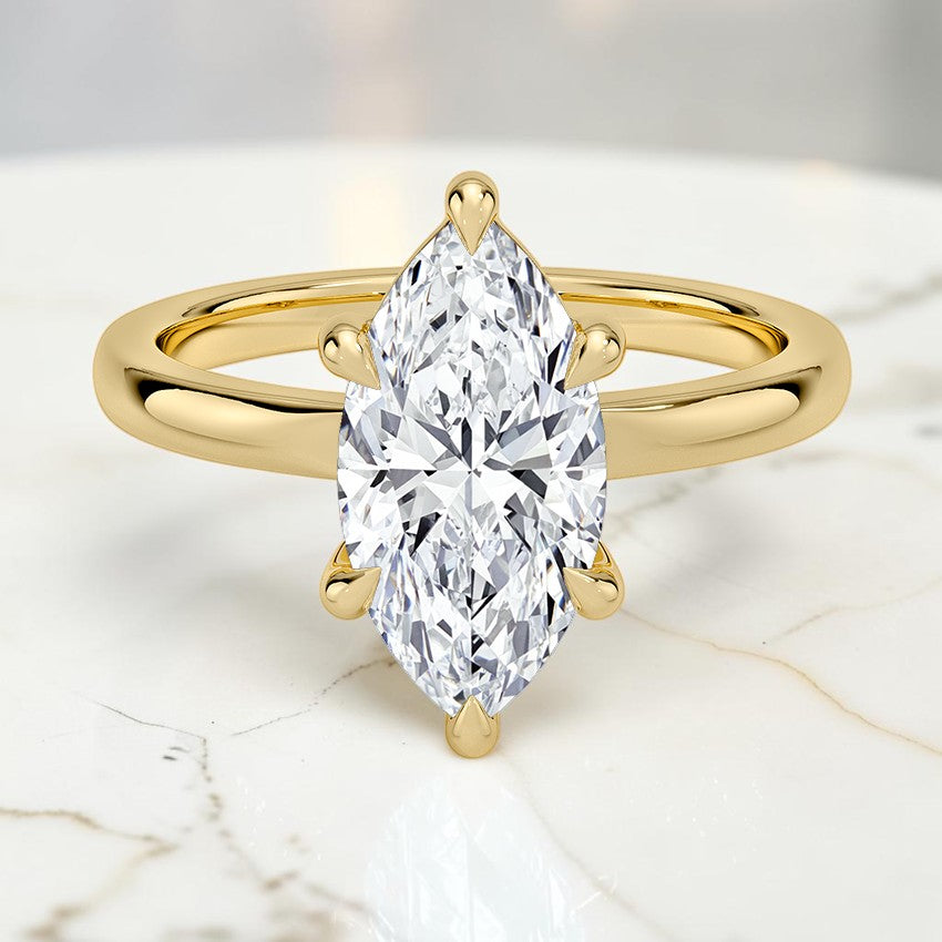 Althea Solitaire Ring in 14K Yellow Gold