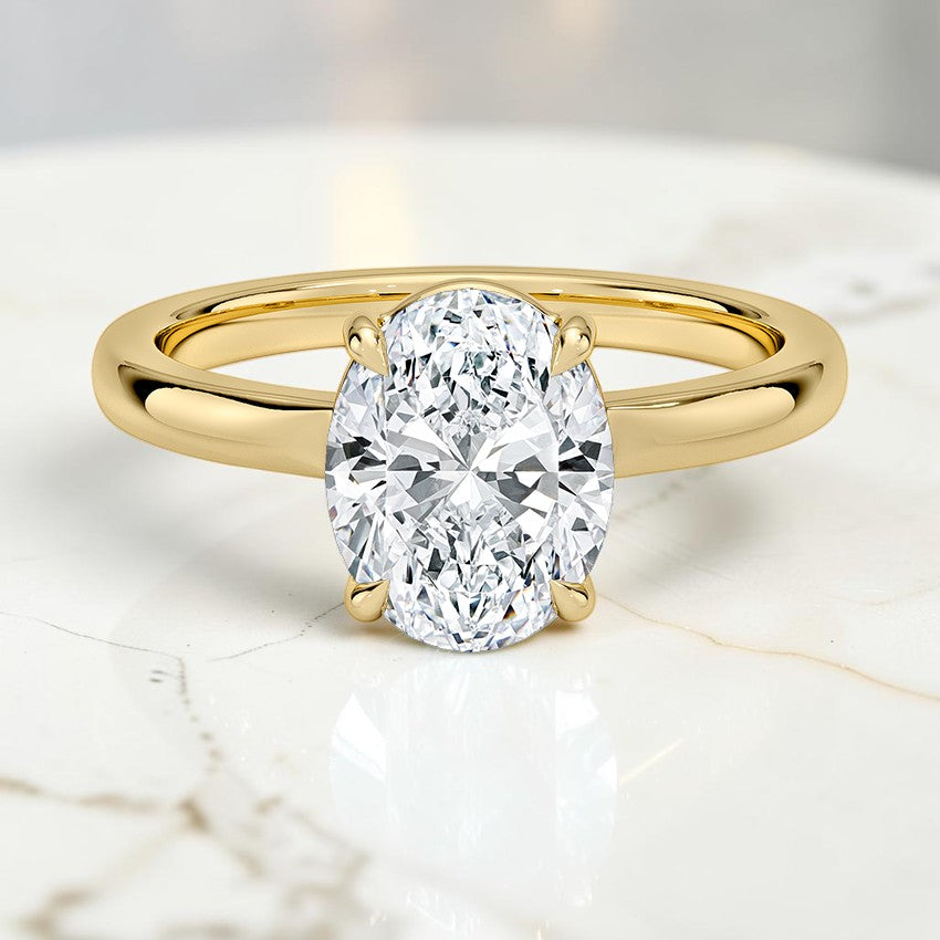 Althea Solitaire Ring in 14K Yellow Gold