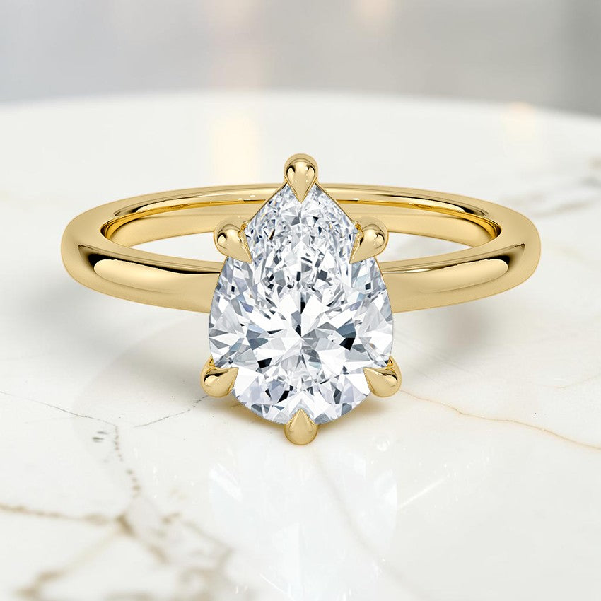 Althea Solitaire Ring in 14K Yellow Gold