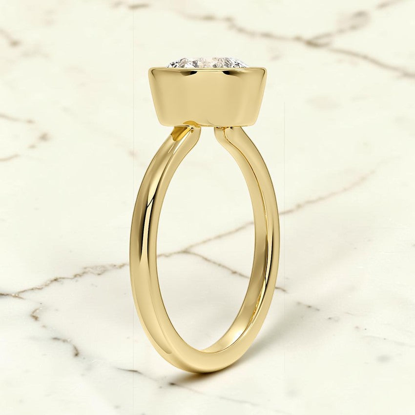 Daphne Perfect Fit Bezel Solitaire Ring in 14K Yellow Gold