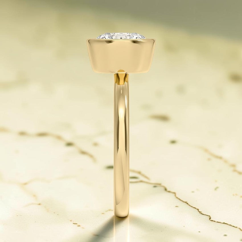 Daphne Perfect Fit Bezel Solitaire Ring in 14K Yellow Gold