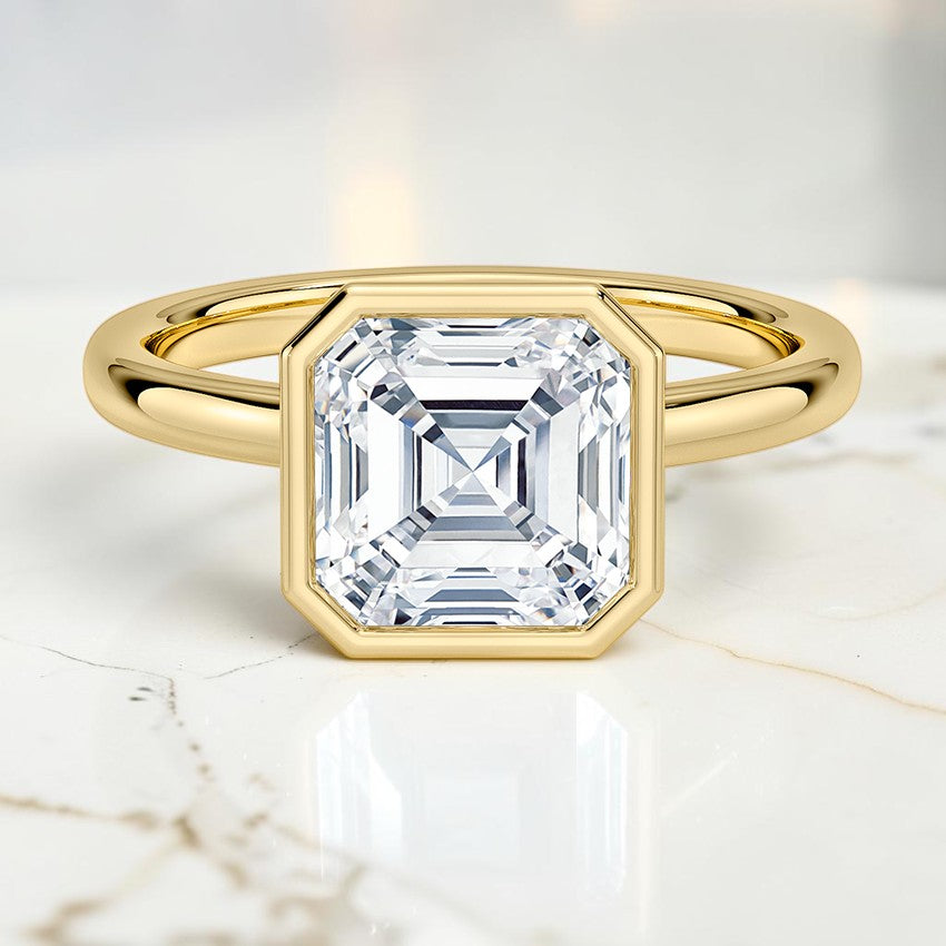 Daphne Perfect Fit Bezel Solitaire Ring in 14K Yellow Gold
