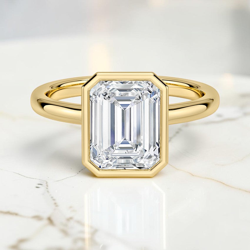 Daphne Perfect Fit Bezel Solitaire Ring in 14K Yellow Gold
