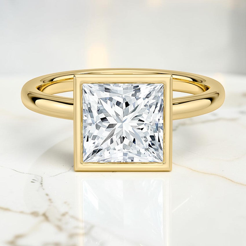 Daphne Perfect Fit Bezel Solitaire Ring in 14K Yellow Gold