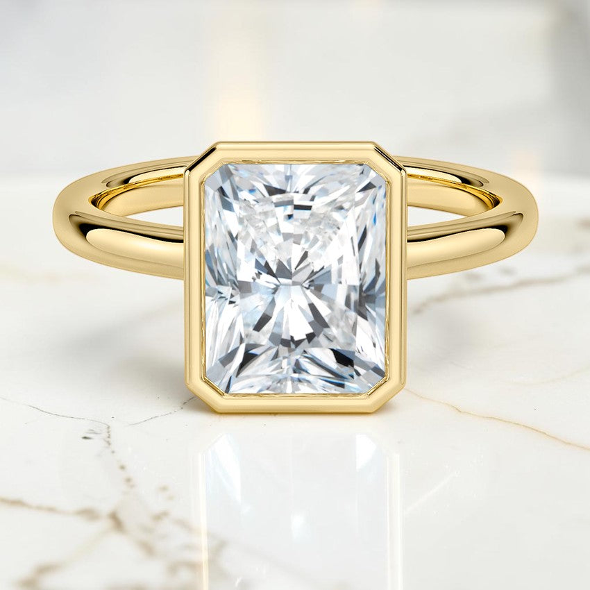 Daphne Perfect Fit Bezel Solitaire Ring in 14K Yellow Gold
