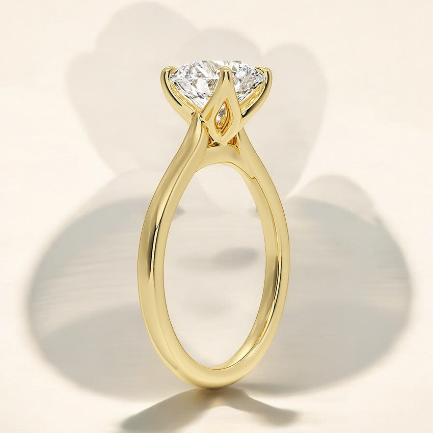 Solitaire Lab Grown Diamond Engagement Ring - A Bold Statement of Simplicity and Strength