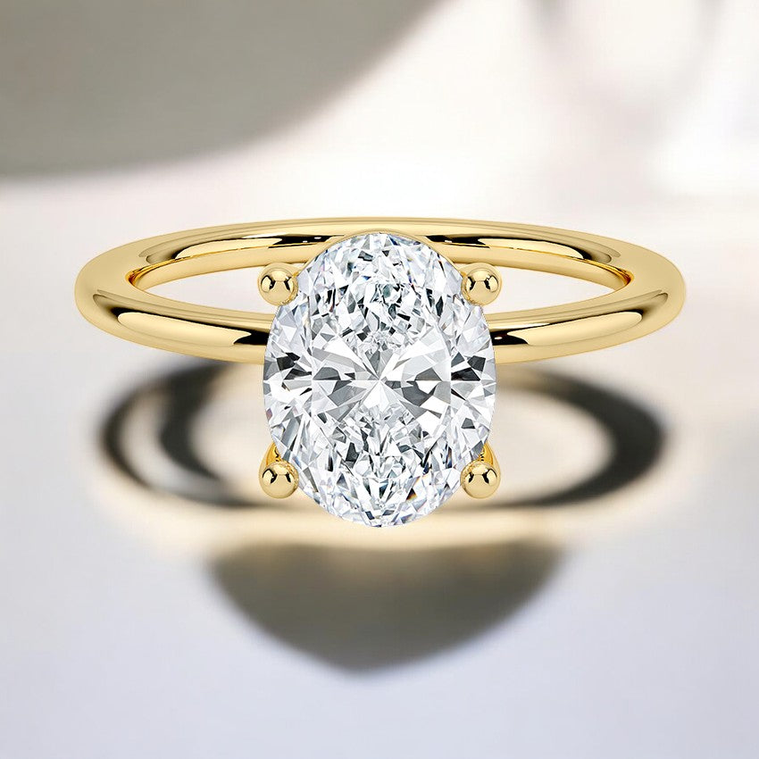 Perfect Fit Solitaire Lab Grown Diamond Engagement Ring - A Minimalist's Dream with Timeless Elegance