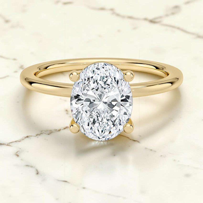 Perfect Fit 1.4mm Solitaire Ring in 14K Yellow Gold