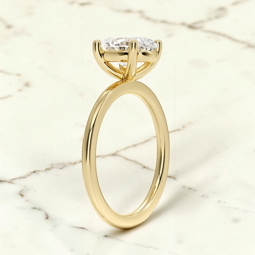 Perfect Fit 1.4mm Solitaire Ring in 14K Yellow Gold