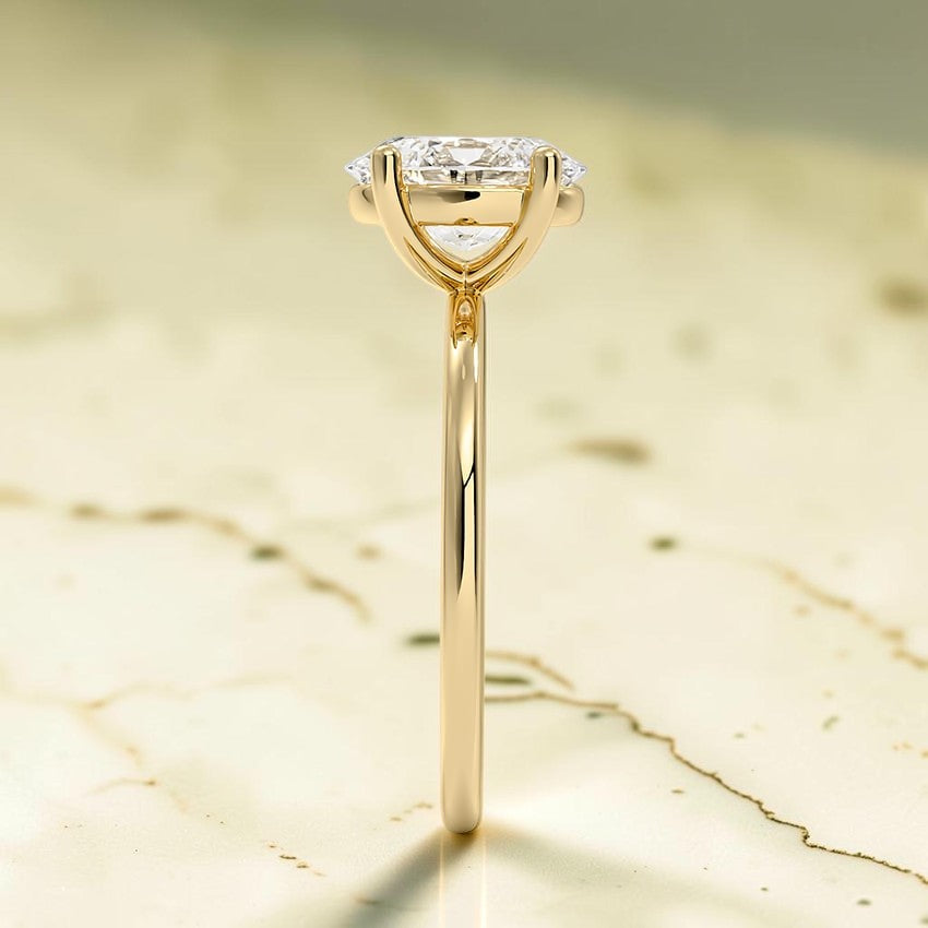 Perfect Fit 1.4mm Solitaire Ring in 14K Yellow Gold
