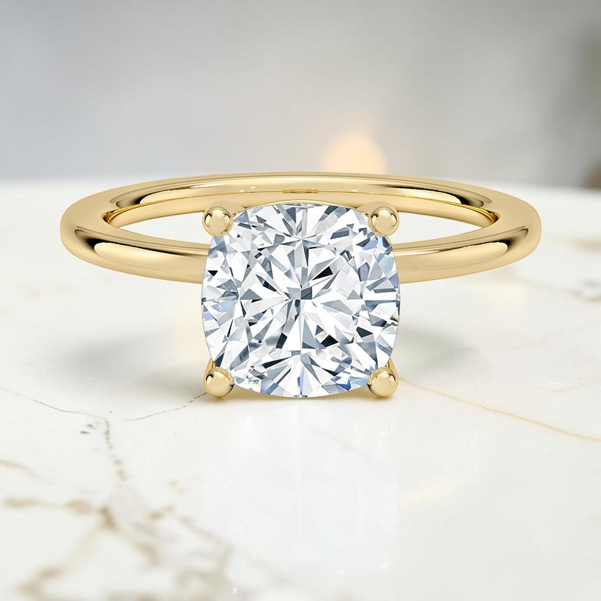 Perfect Fit 1.4mm Solitaire Ring in 14K Yellow Gold