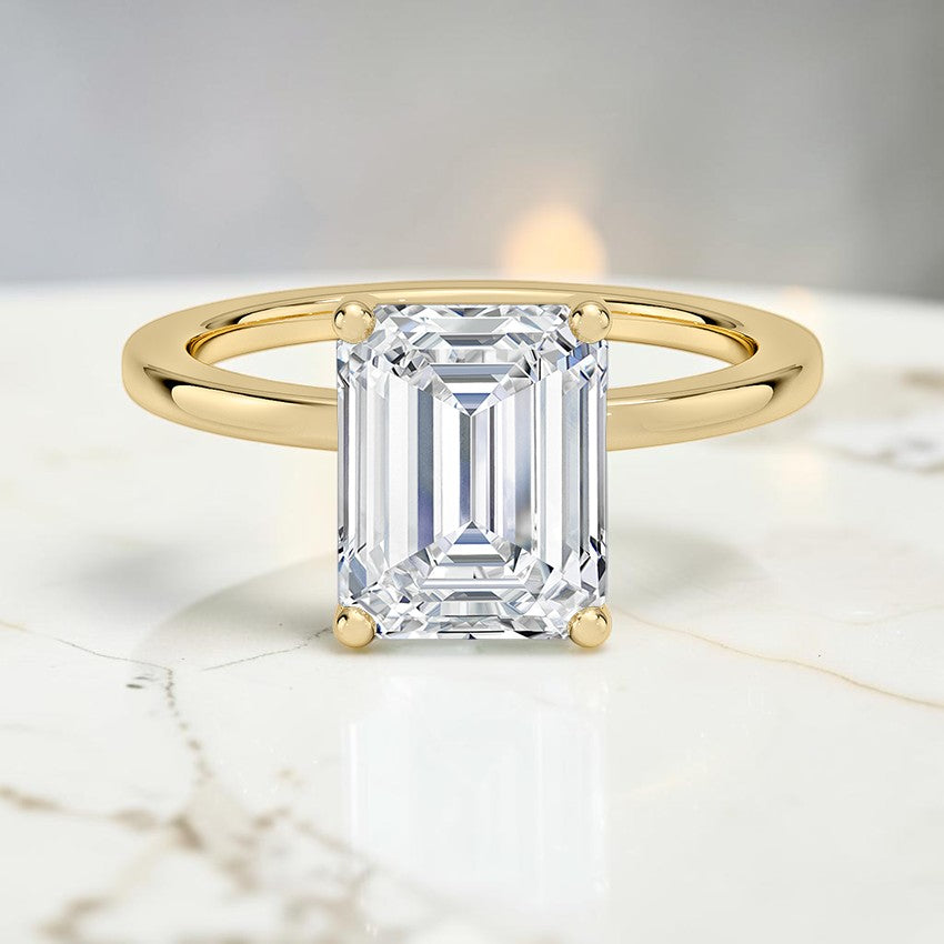 Perfect Fit 1.4mm Solitaire Ring in 14K Yellow Gold