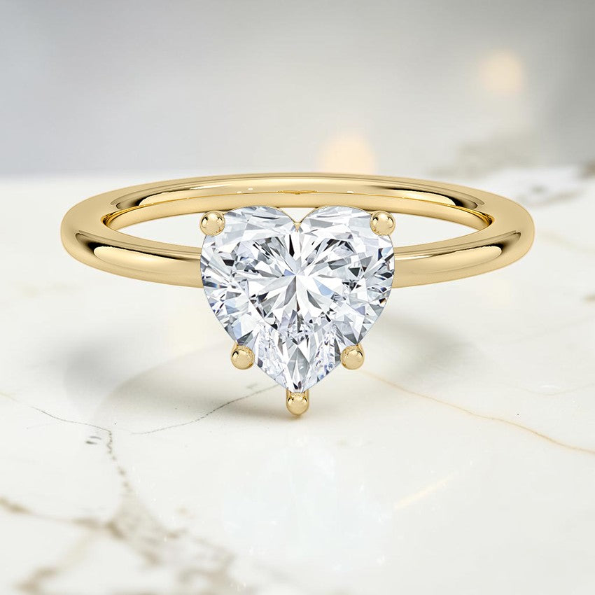 Perfect Fit 1.4mm Solitaire Ring in 14K Yellow Gold