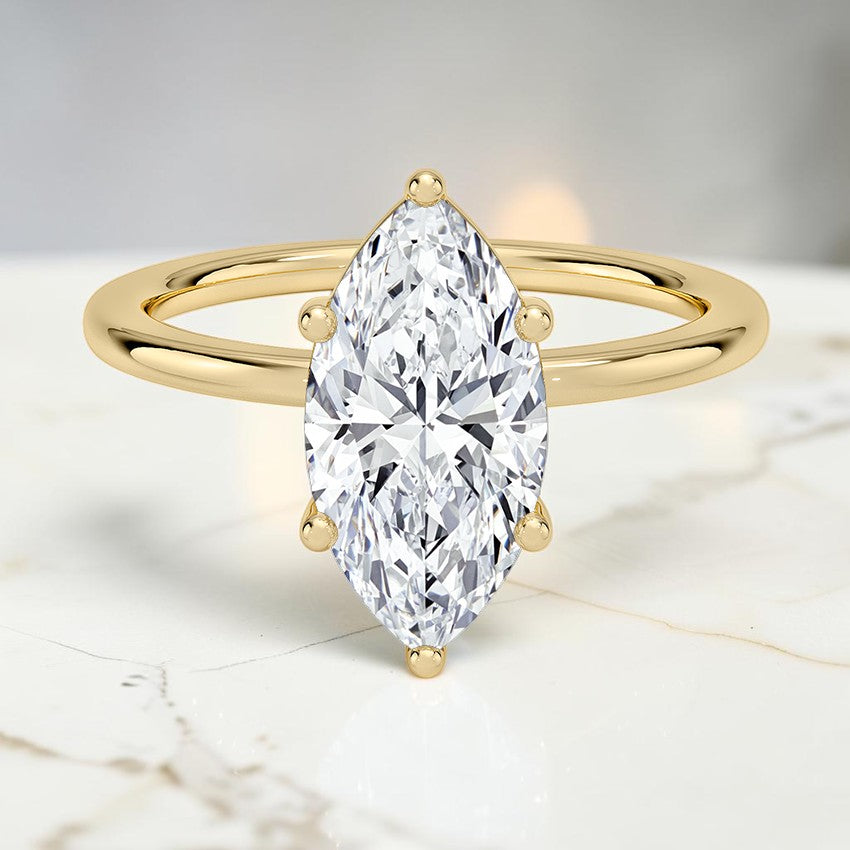 Perfect Fit 1.4mm Solitaire Ring in 14K Yellow Gold