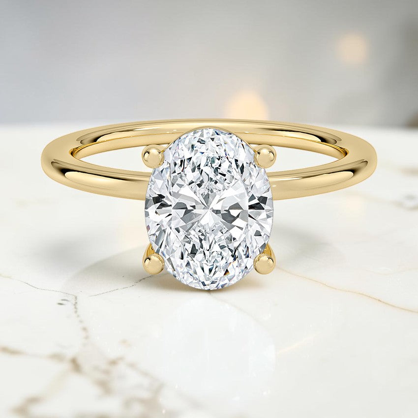 Perfect Fit 1.4mm Solitaire Ring in 14K Yellow Gold