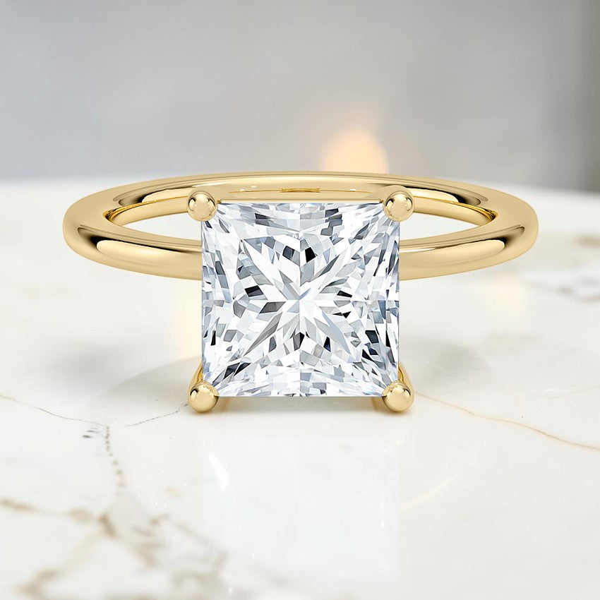 Perfect Fit 1.4mm Solitaire Ring in 14K Yellow Gold