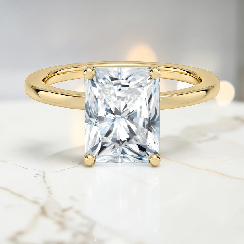 Perfect Fit 1.4mm Solitaire Ring in 14K Yellow Gold
