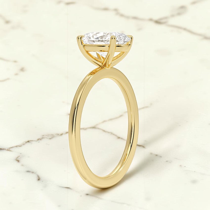 Beatrice Perfect Fit 1.4mm Solitaire Ring in 14K Yellow Gold