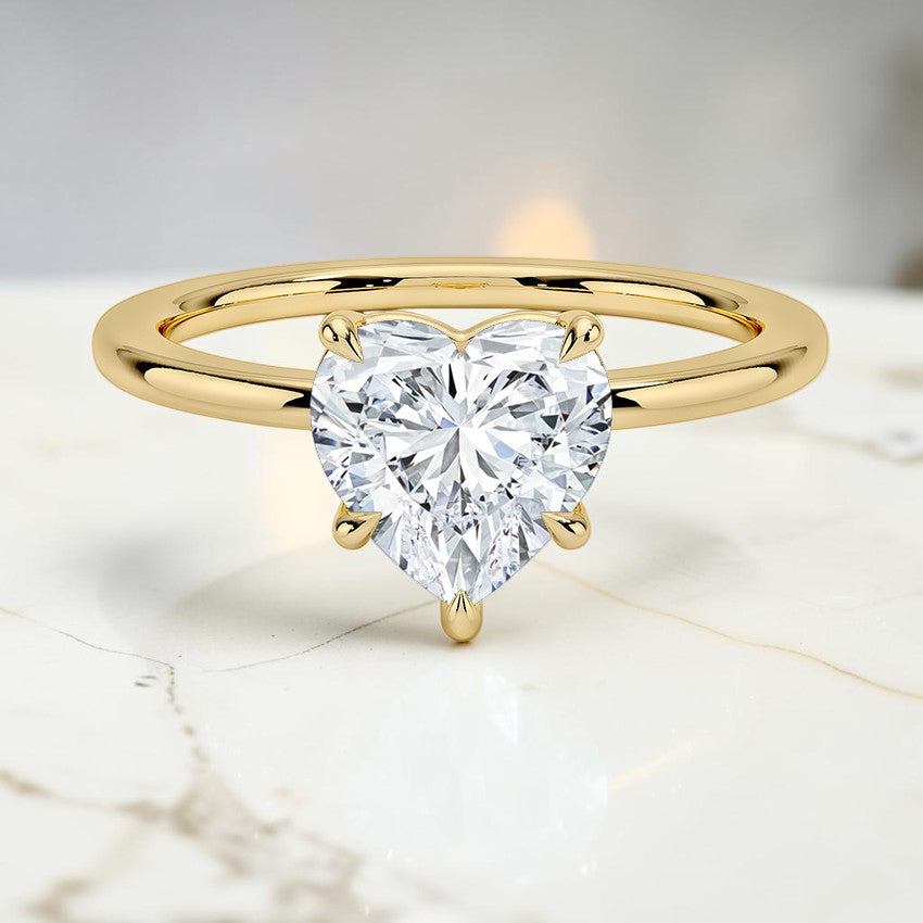 Beatrice Perfect Fit 1.4mm Solitaire Ring in 14K Yellow Gold