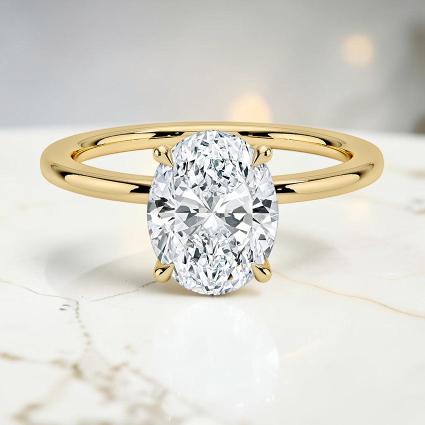 Beatrice Perfect Fit 1.4mm Solitaire Ring in 14K Yellow Gold