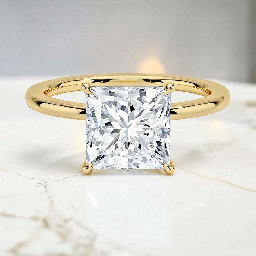 Beatrice Perfect Fit 1.4mm Solitaire Ring in 14K Yellow Gold