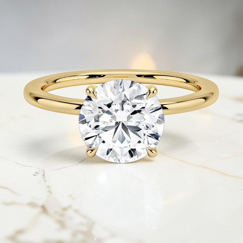 Beatrice Perfect Fit 1.4mm Solitaire Ring in 14K Yellow Gold