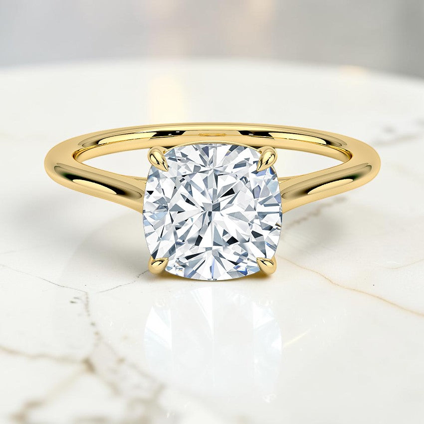 1.4mm Valerie Solitaire Ring in 14K Yellow Gold