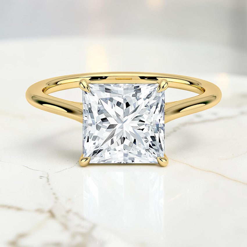 1.4mm Valerie Solitaire Ring in 14K Yellow Gold