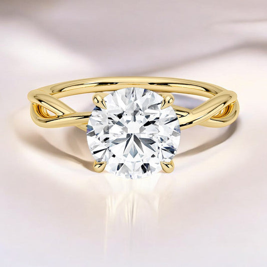 Twist Solitaire Engagement Ring - A Graceful Design for Every Moment