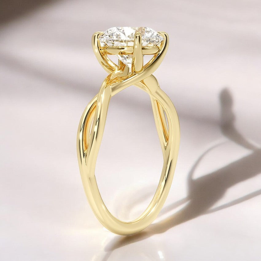 Twist Solitaire Engagement Ring - A Graceful Design for Every Moment
