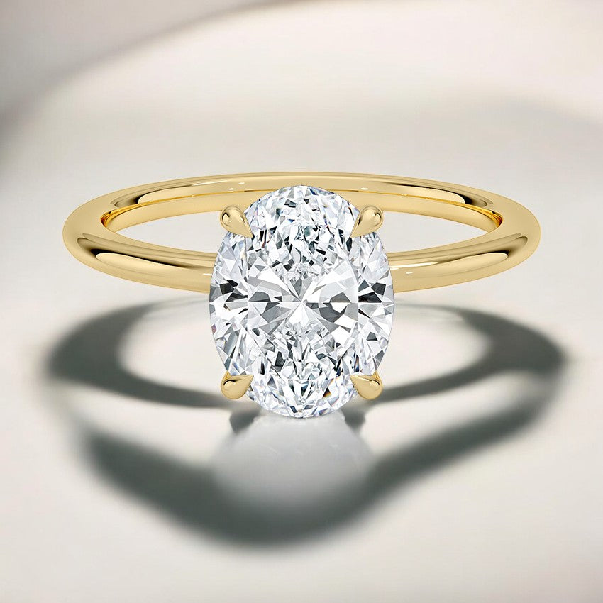 Petite Elodie 1.5mm Lab Grown Diamond Engagement Ring - A Bold Statement of Simplicity and Strength