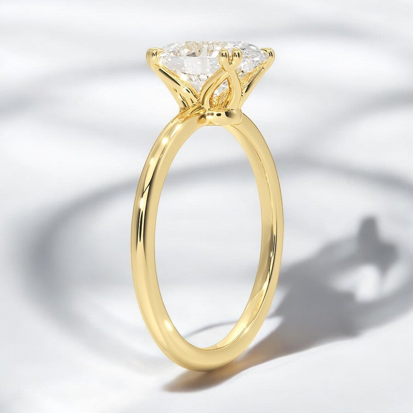 Solitaire Lab Grown Diamond Engagement Ring - Crafted to Perfection for Your Special Day