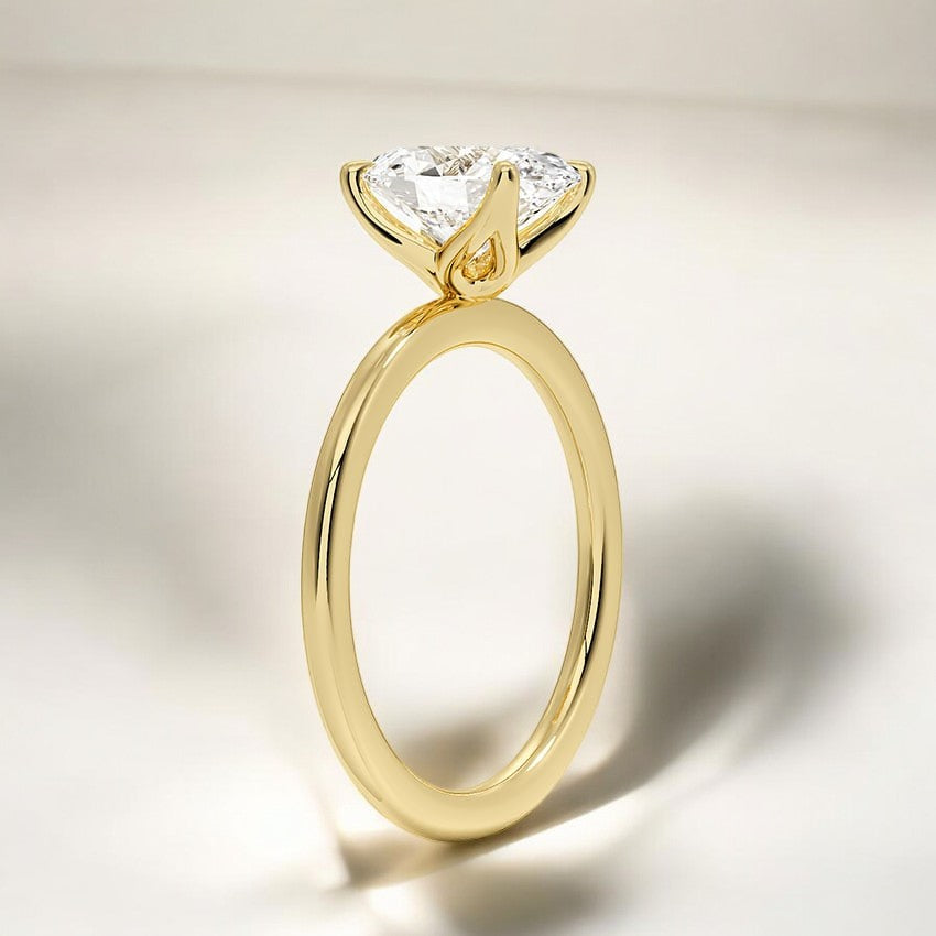 1.5mm Perfect Fit Solitaire Lab Grown Diamond Engagement Ring - Sleek, Stylish, and Timelessly Elegant