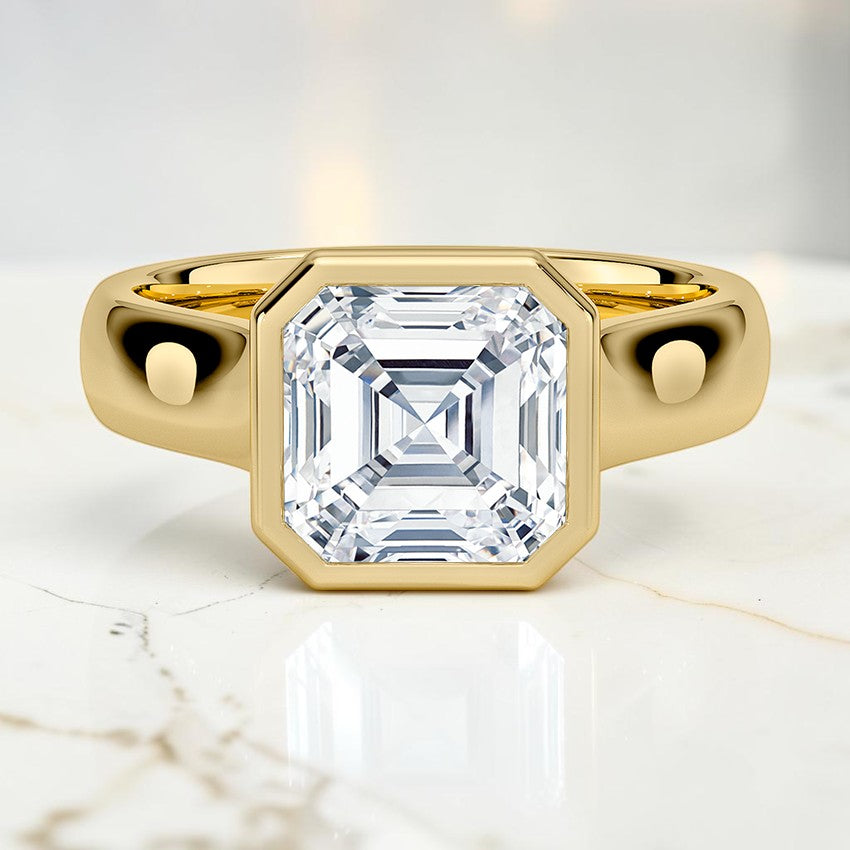 Stella 4mm Bezel Ring in 14K Yellow Gold