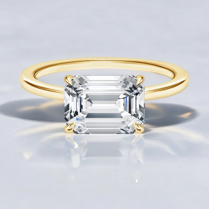Perfect Fit East-West Solitaire Lab Grown Diamond Engagement Ring - A Unique Twist on a Timeless Classic