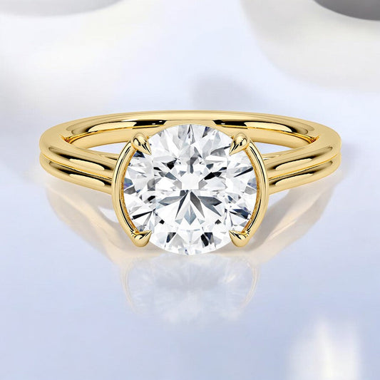 Solitaire Lab Grown Diamond Engagement Ring - A Bold Statement of Simplicity and Strength