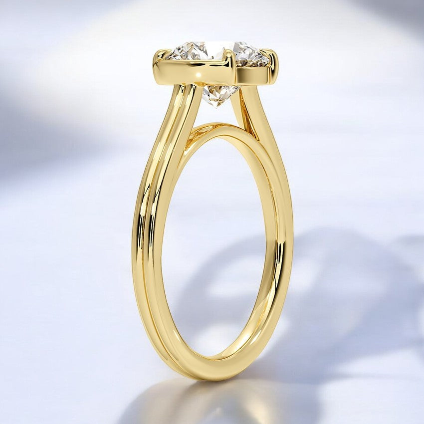 Solitaire Lab Grown Diamond Engagement Ring - A Bold Statement of Simplicity and Strength