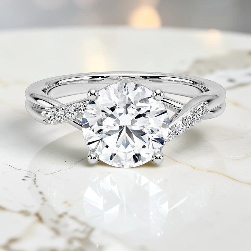 Florette Diamond Ring (1/15 ct. tw.) in 14K White Gold