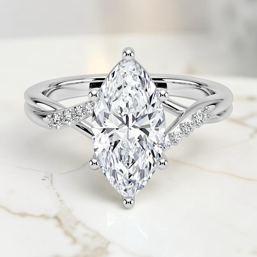 Florette Diamond Ring (1/15 ct. tw.) in 14K White Gold