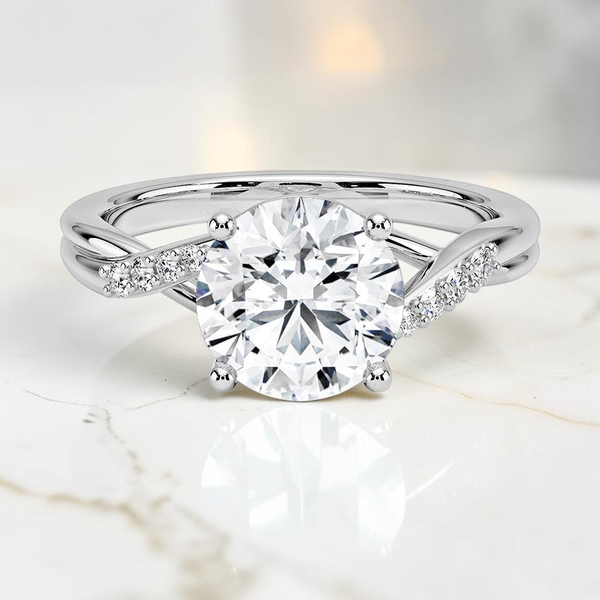 Florette Diamond Ring (1/15 ct. tw.) in 14K White Gold