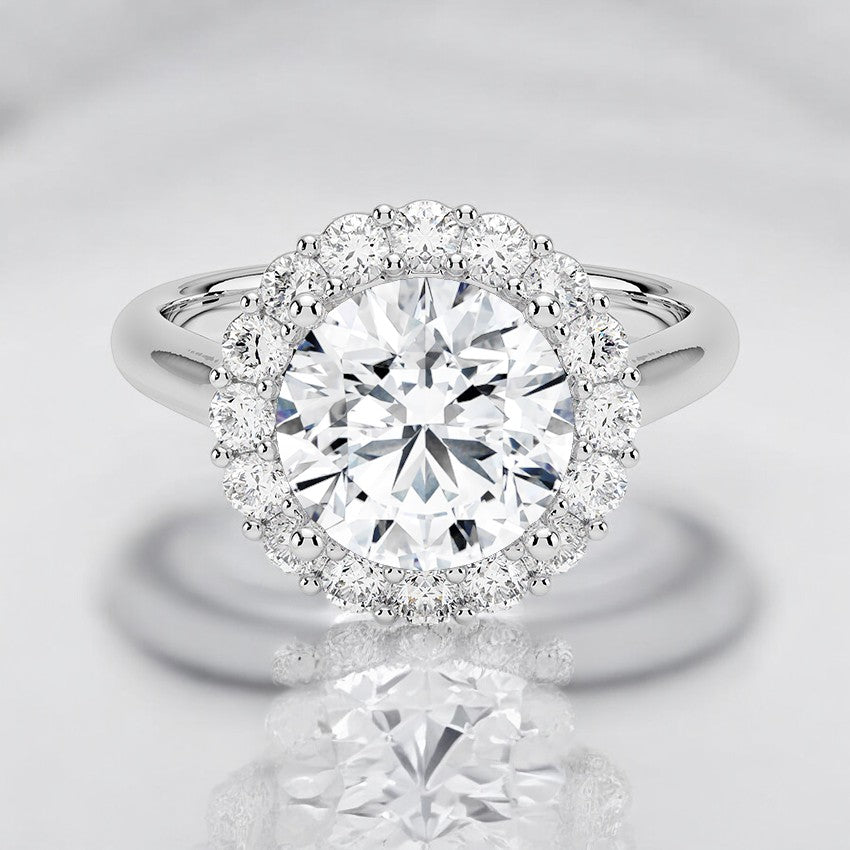 Halo Lab Grown Diamond Engagement Ring - A Refined Look for Every Occasion