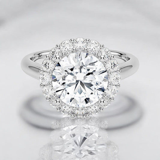 Halo Lab Grown Diamond Engagement Ring - A Refined Look for Every Occasion