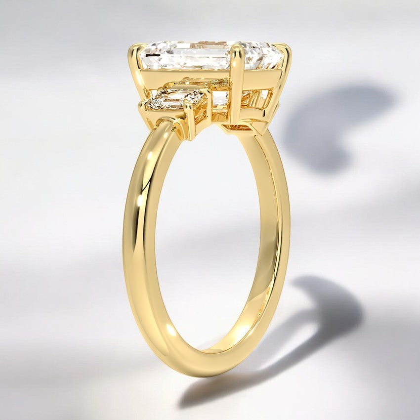 Petite Three Stone Lab Grown Diamond Engagement Ring