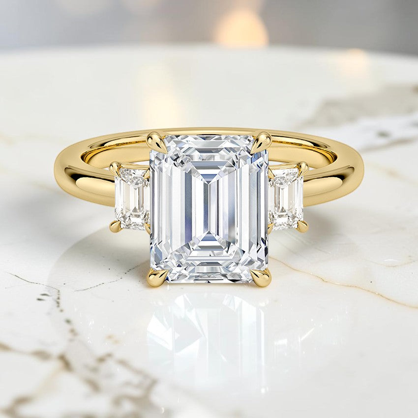 Petite Rowena Three Stone Diamond Ring (1/4 ct. tw.) in 14K Yellow Gold