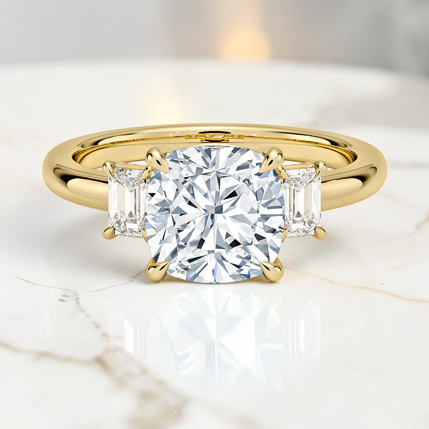 Petite Rowena Three Stone Diamond Ring (1/4 ct. tw.) in 14K Yellow Gold