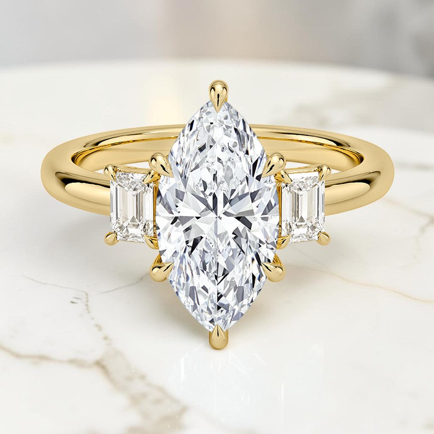 Petite Rowena Three Stone Diamond Ring (1/4 ct. tw.) in 14K Yellow Gold