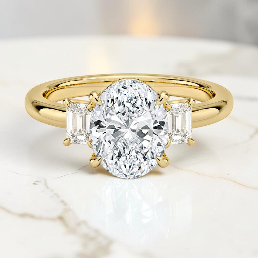 Petite Rowena Three Stone Diamond Ring (1/4 ct. tw.) in 14K Yellow Gold